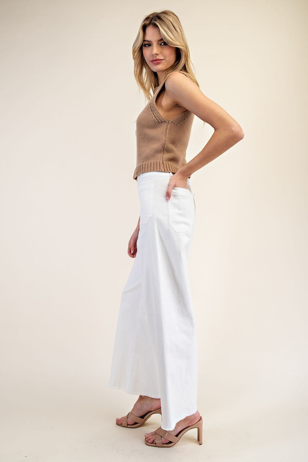 Winter White Straight Leg Pants
