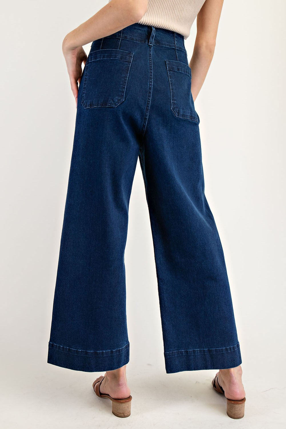 Denim Straight Leg Pants