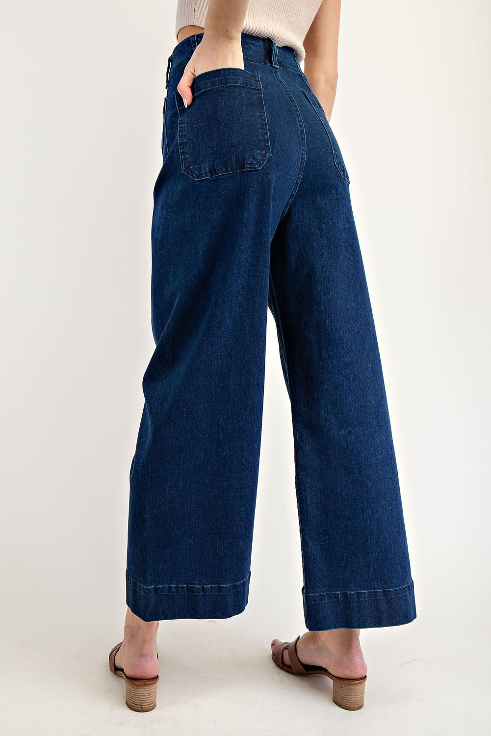 Denim Straight Leg Pants