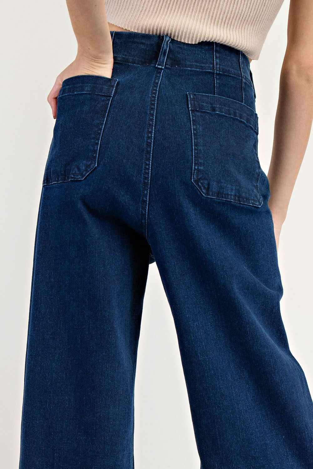 Denim Straight Leg Pants