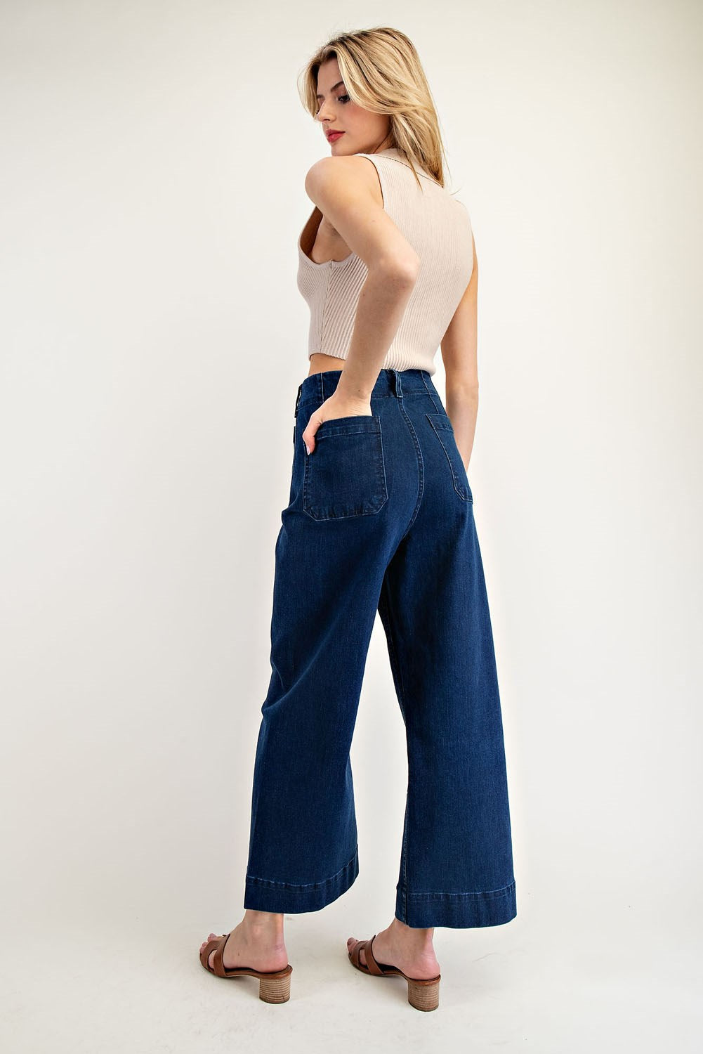 Denim Straight Leg Pants