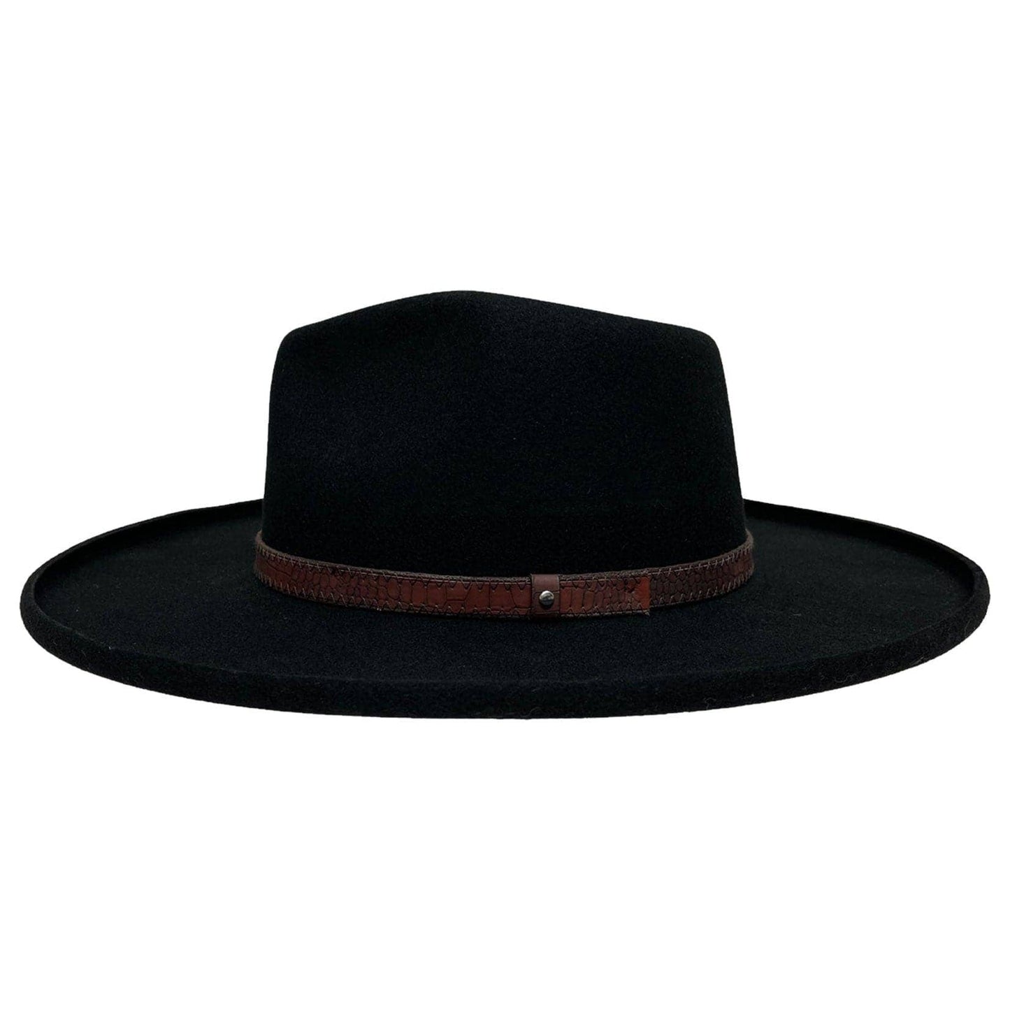 Pencil Rim Wool Felt Fedora Hat - Style Hudson: BLACK / MD
