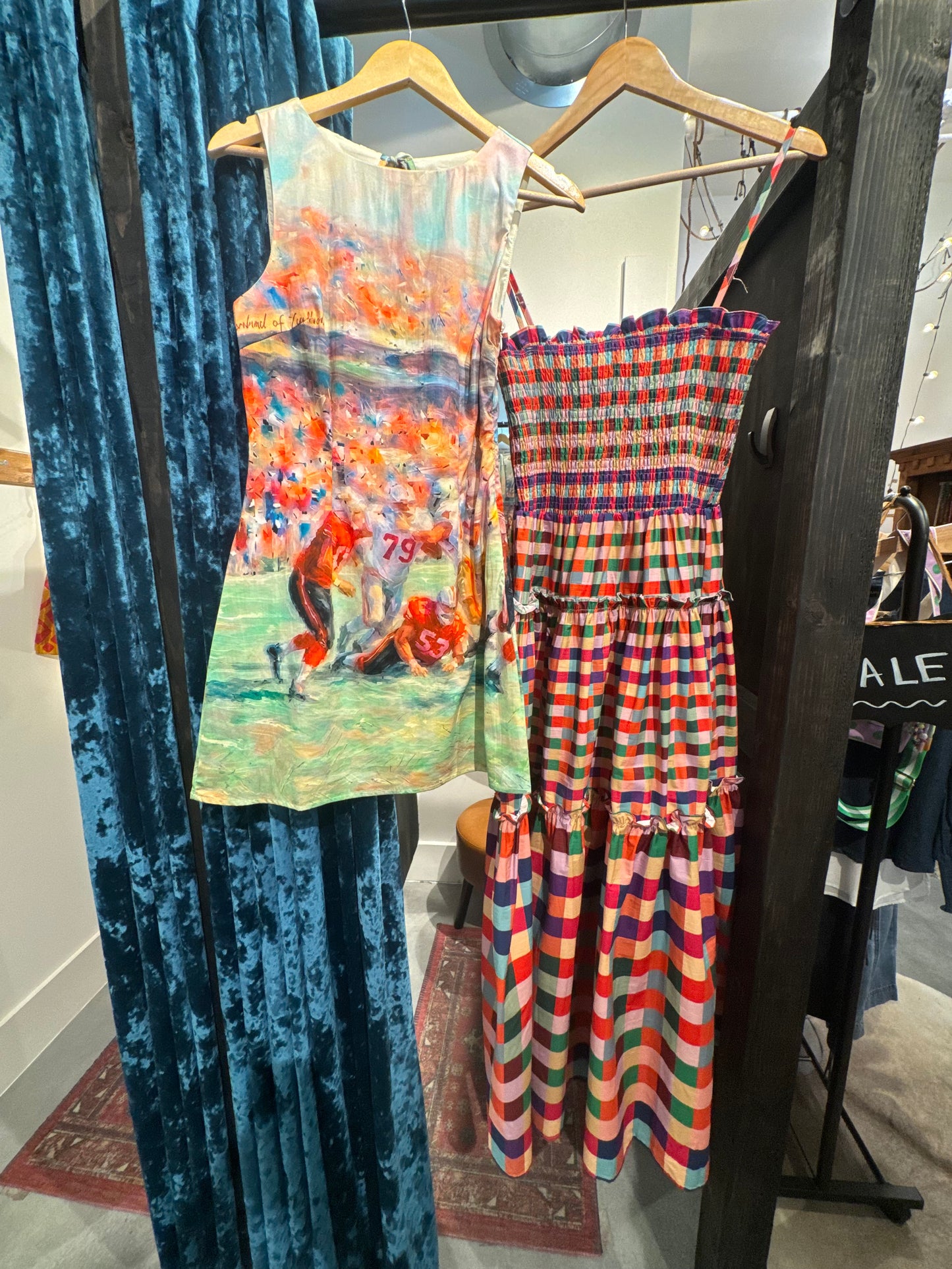Mad for Plaid Multicolor Maxi Dress
