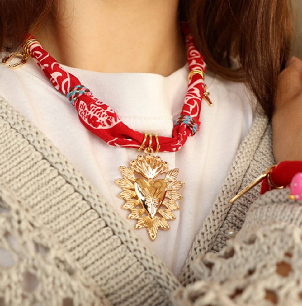 Bandana Necklace: Lilac