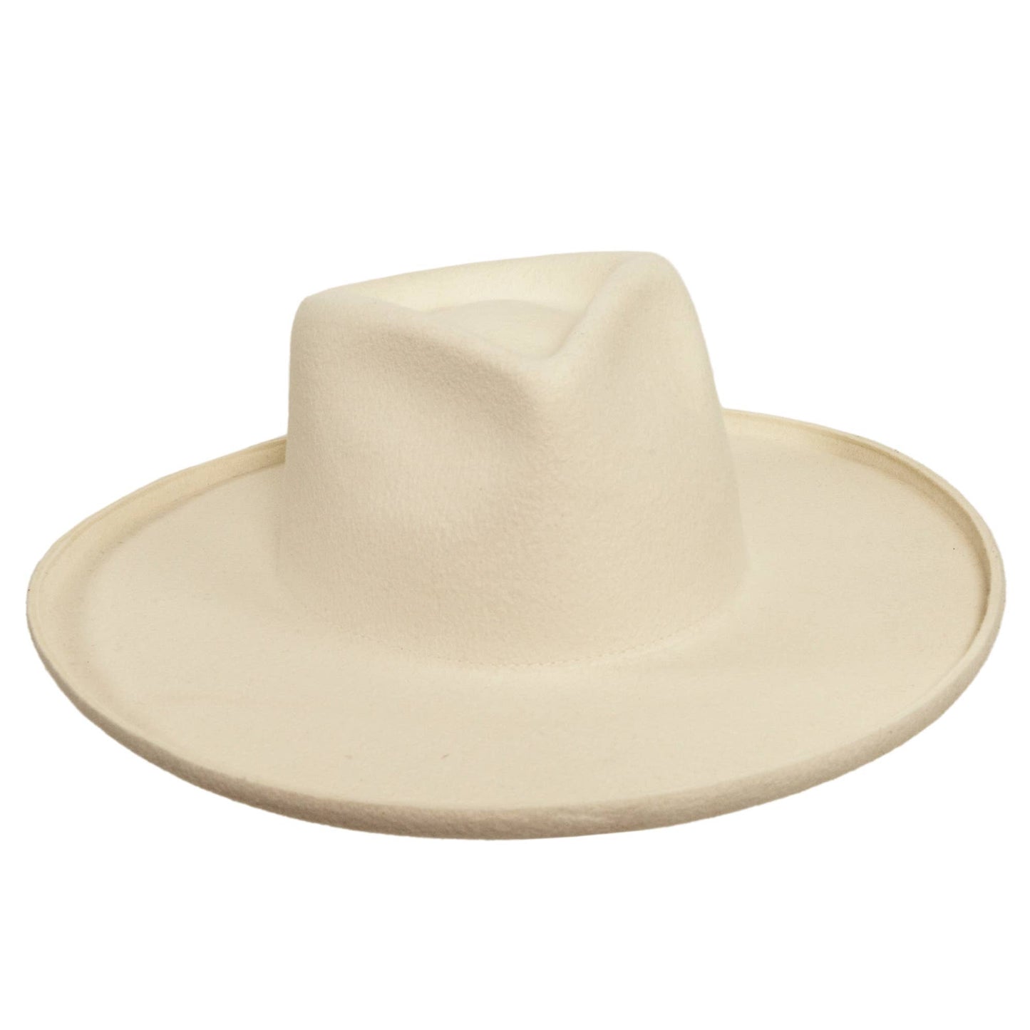 Pencil Rim Wool Felt Fedora Hat - Style Hudson: White / SM