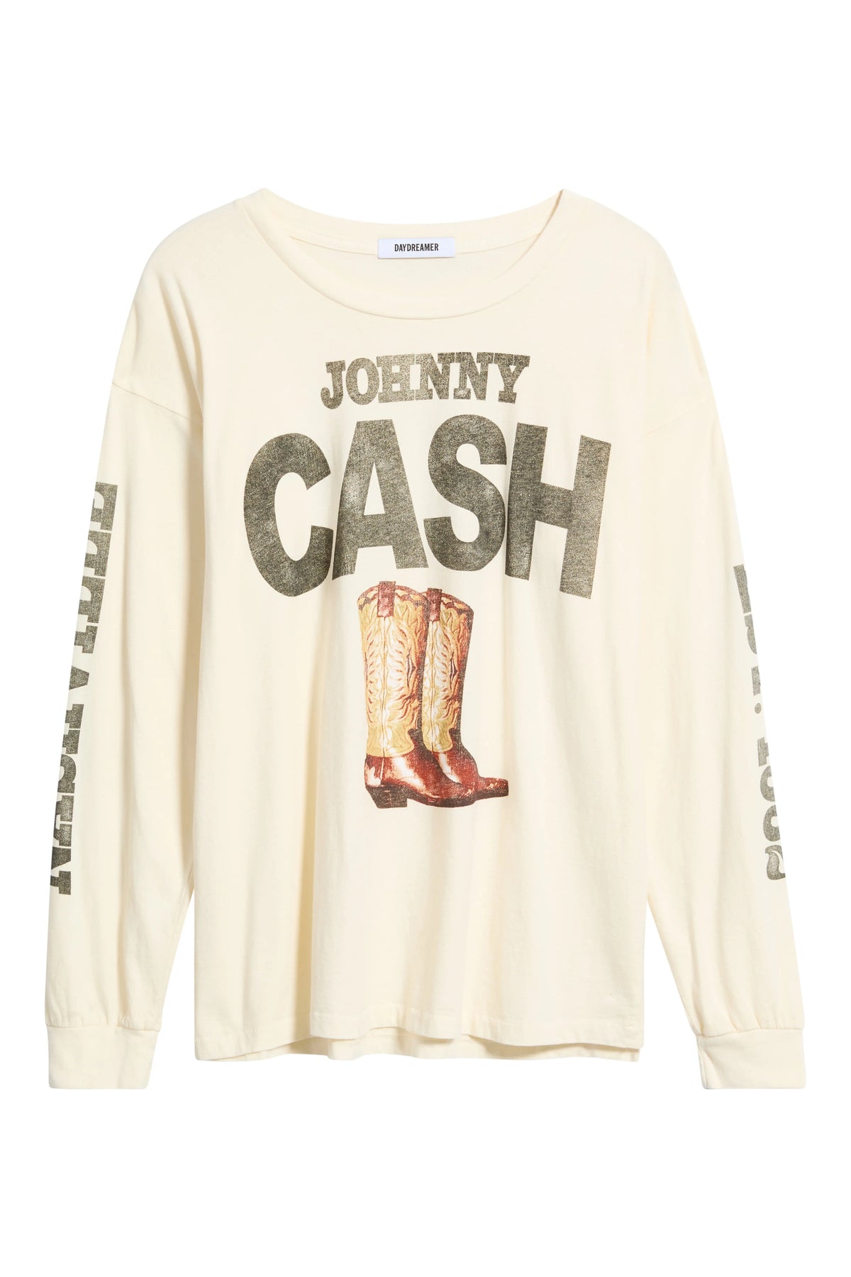 Johnny Cash 1932 Boots Long Sleeve Graphic Tee - Daydreamer