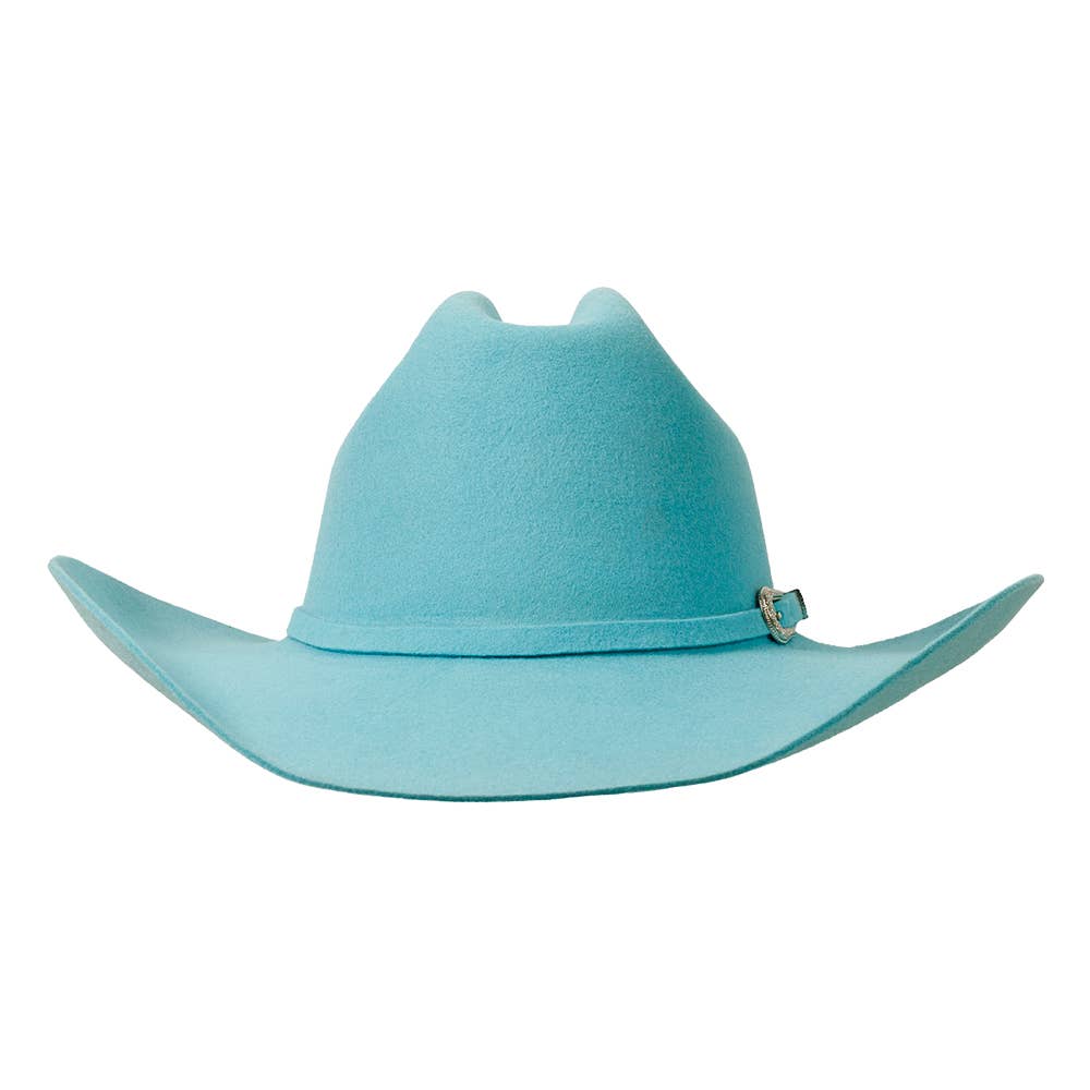 Turquoise Cattleman Wool Felt Western Cowboy Hat