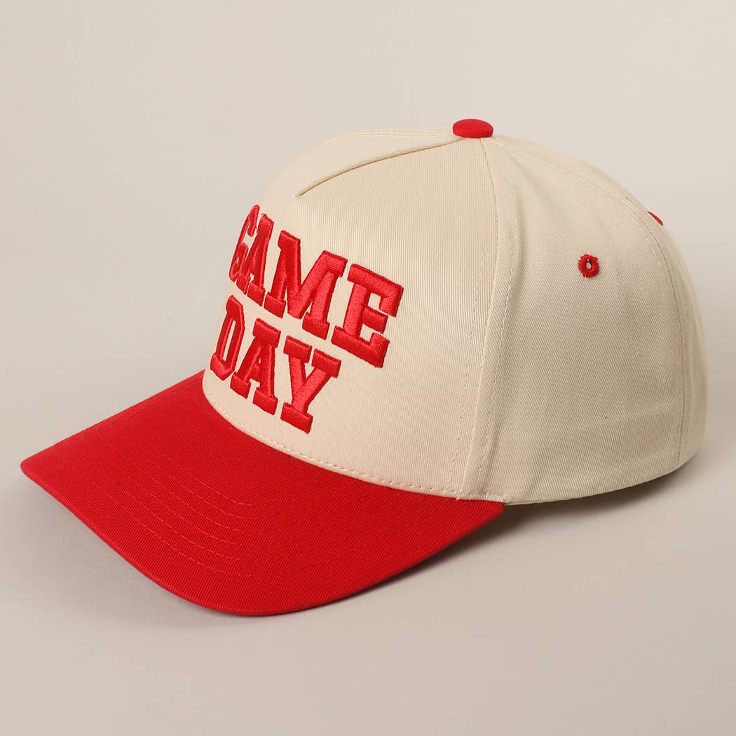 GAME DAY 3D Letter Embroidered Two-Tone Trucker Hat : BOR / ONE SIZE