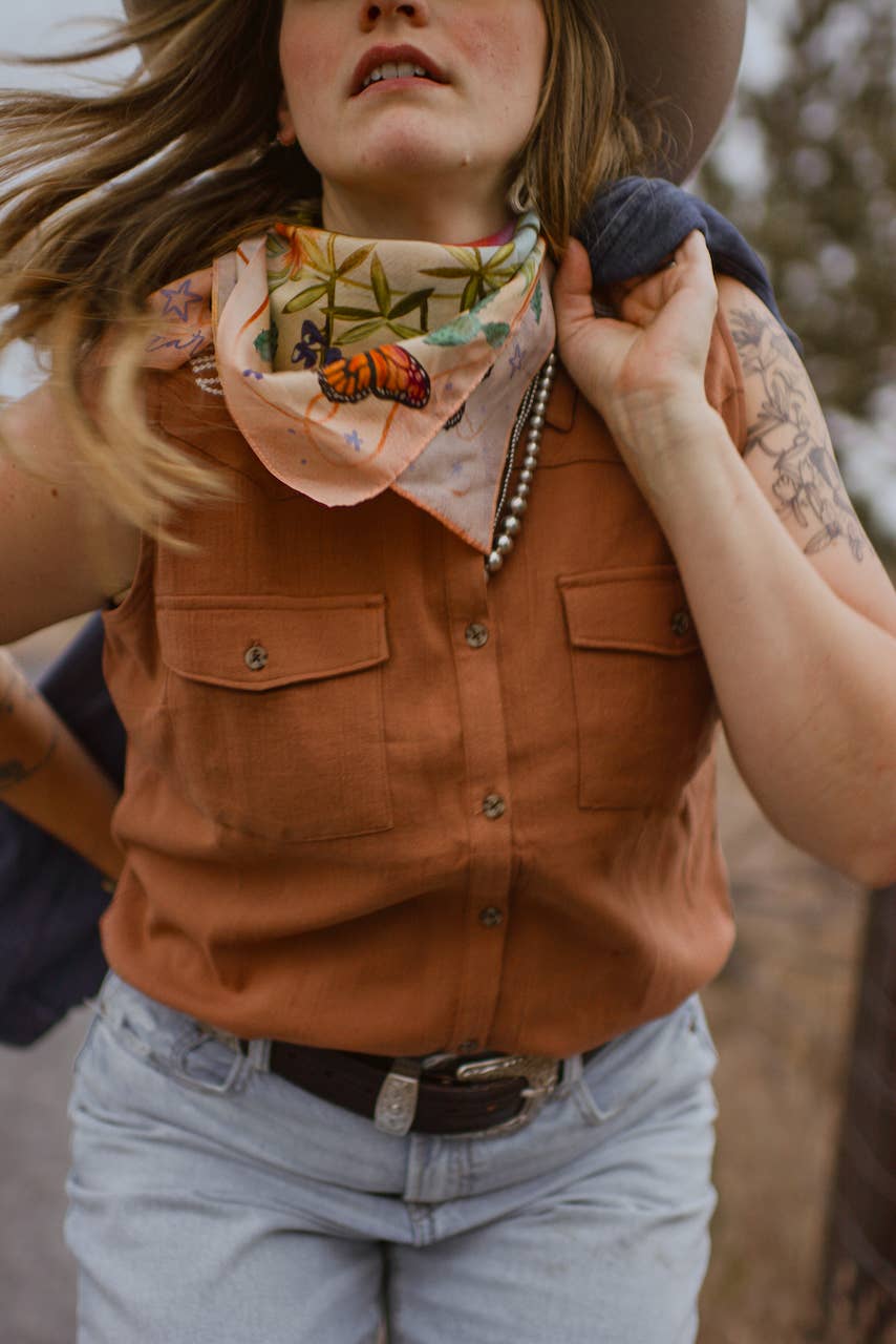 The Lone Star State Inspired Wild Rag Texas Silk Scarf