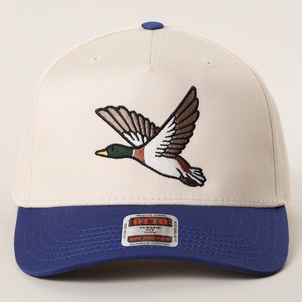 Flying Mallard Graphic Embroidered Trucker Hat : DKGRN/NATL / One Size