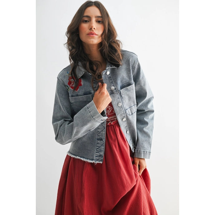 Embroidered Denim Jacket