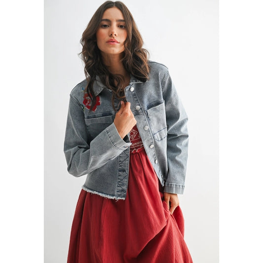 Embroidered Denim Jacket