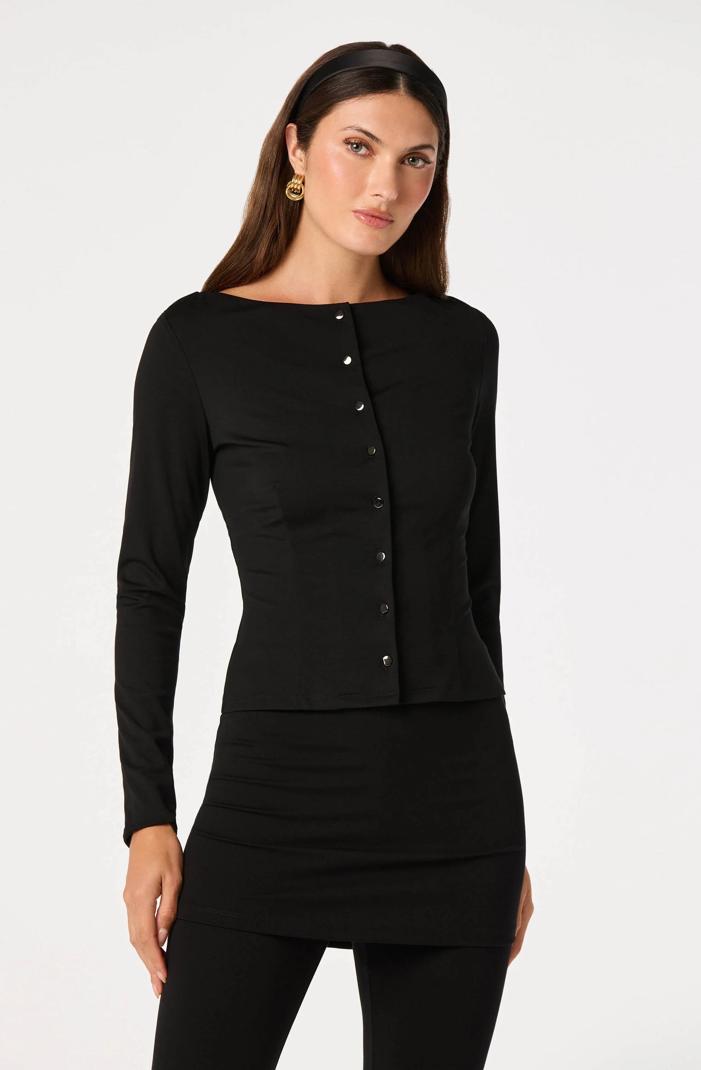 Molly Boat-Neck Knit Top