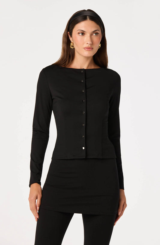 Molly Boat-Neck Knit Top