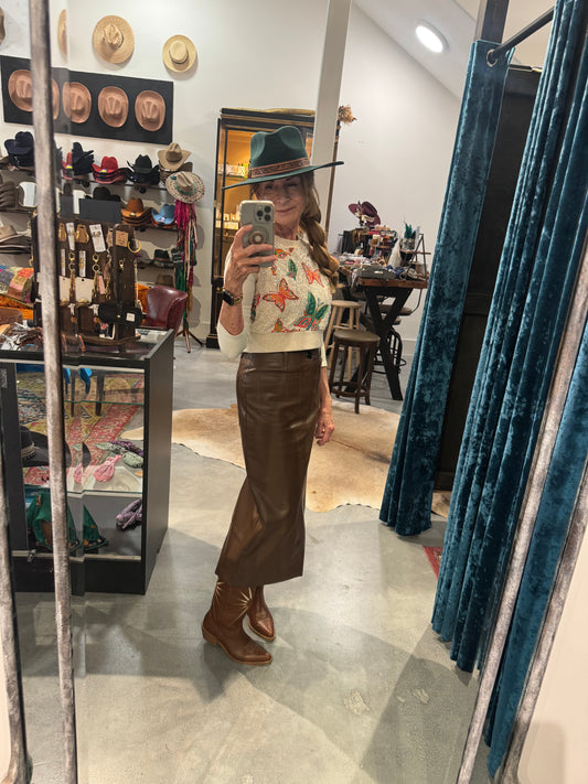 Leather Texture Skirt