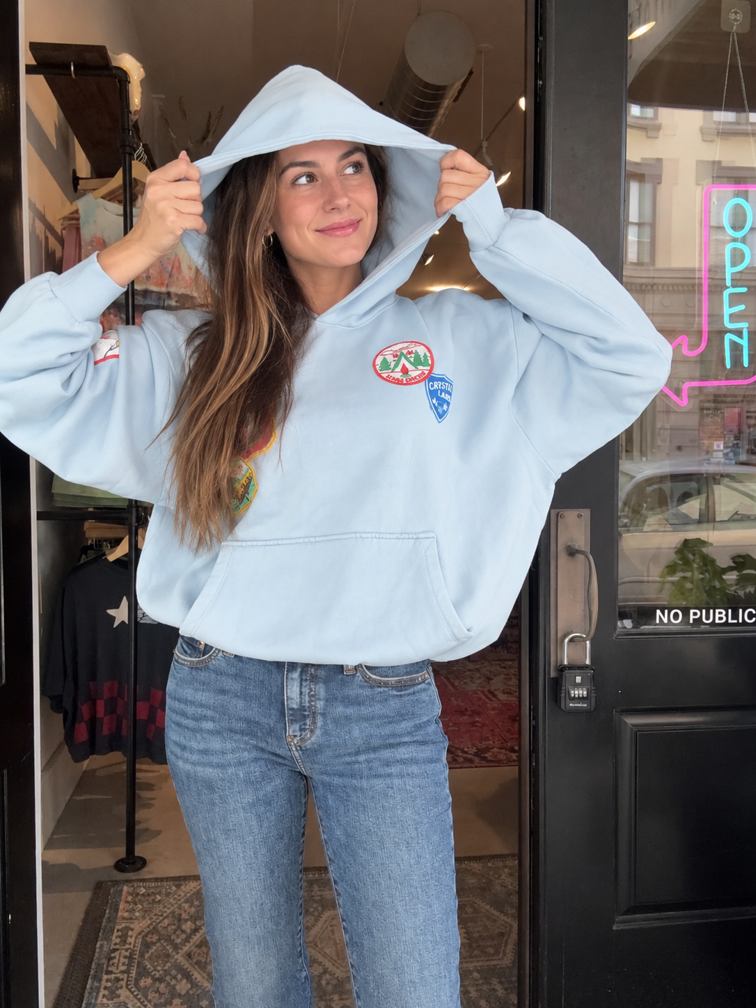 Camp Patches Oversized Hoodie - Daydreamer