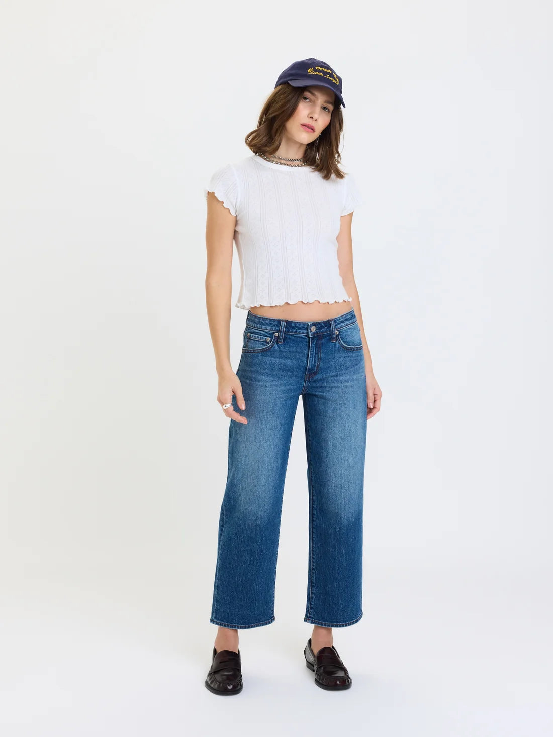 Keeper Low Rise Cropped Straight Crop in Haze - Daze Denim