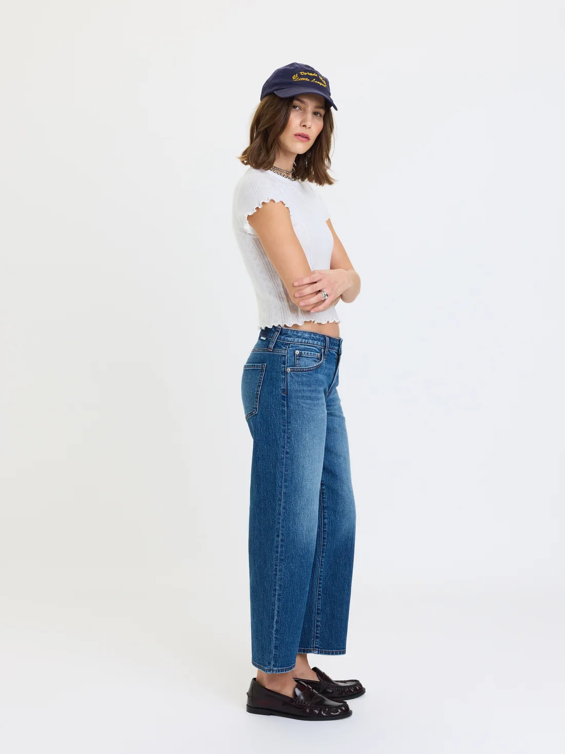 Keeper Low Rise Cropped Straight Crop in Haze - Daze Denim