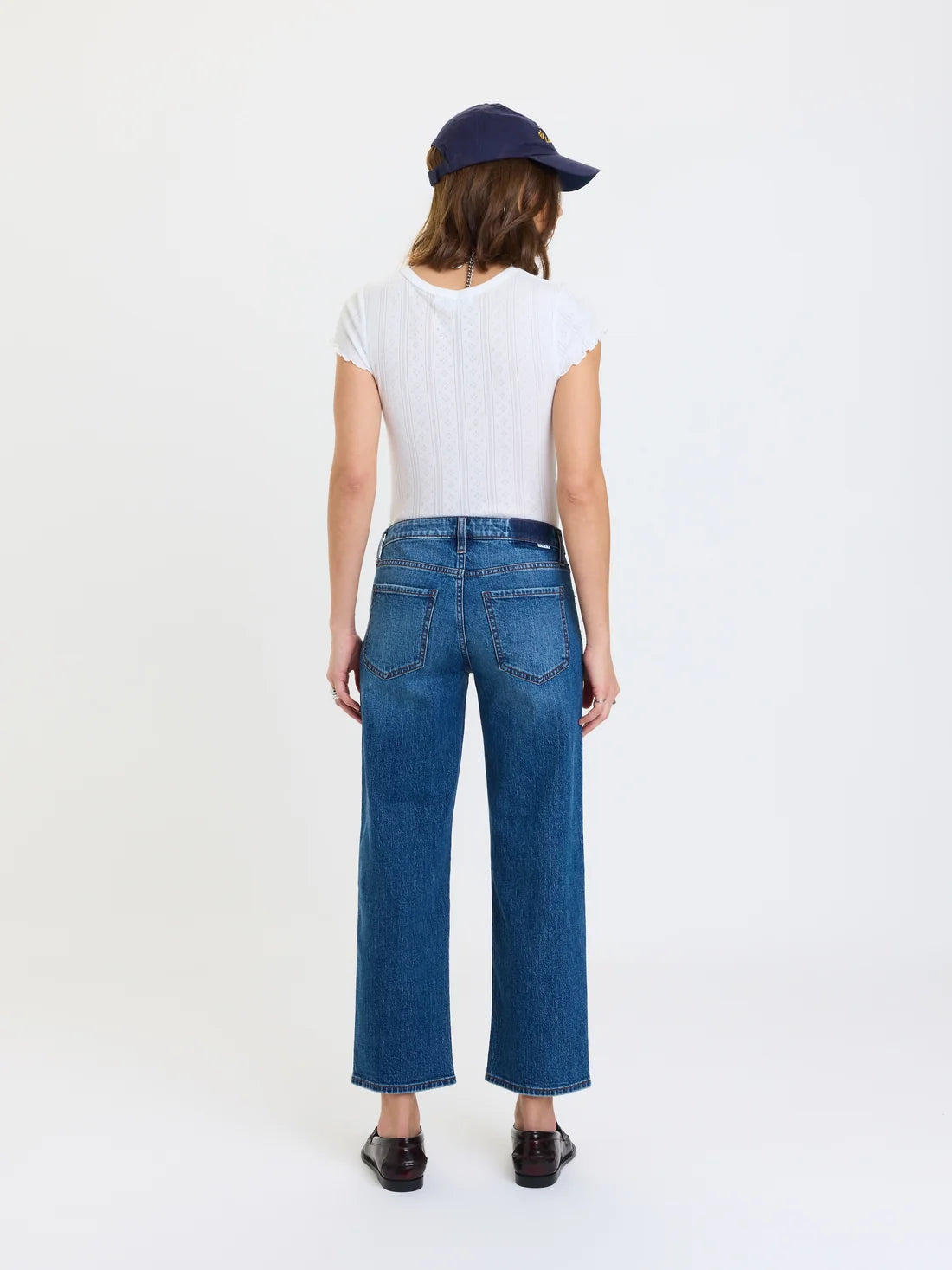Keeper Low Rise Cropped Straight Crop in Haze - Daze Denim