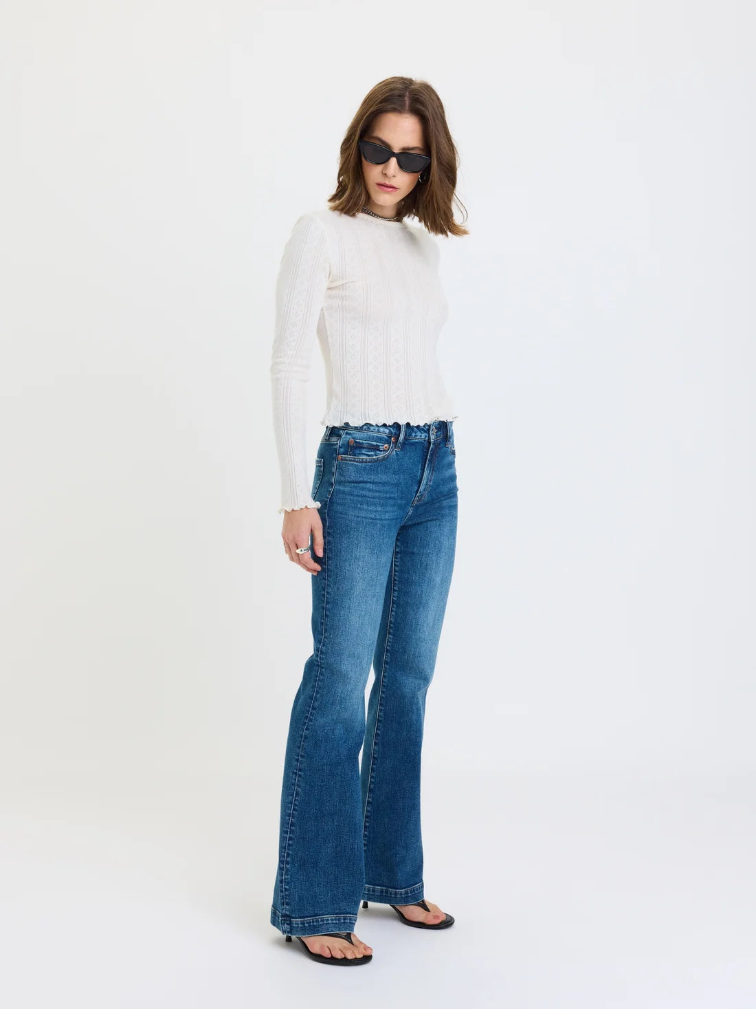 The Heartbreaker Mid Rise Flare in Dusk - Daze Denim