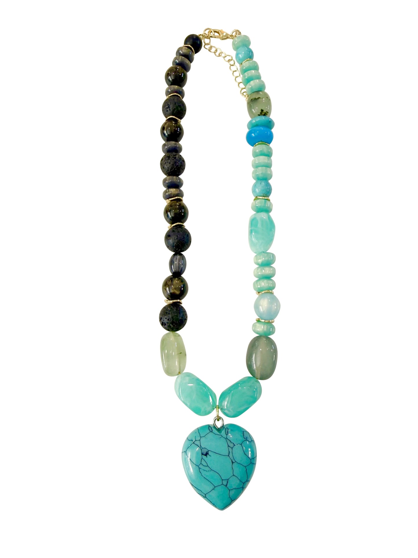 Harper Turquoise Beaded Heart Necklace