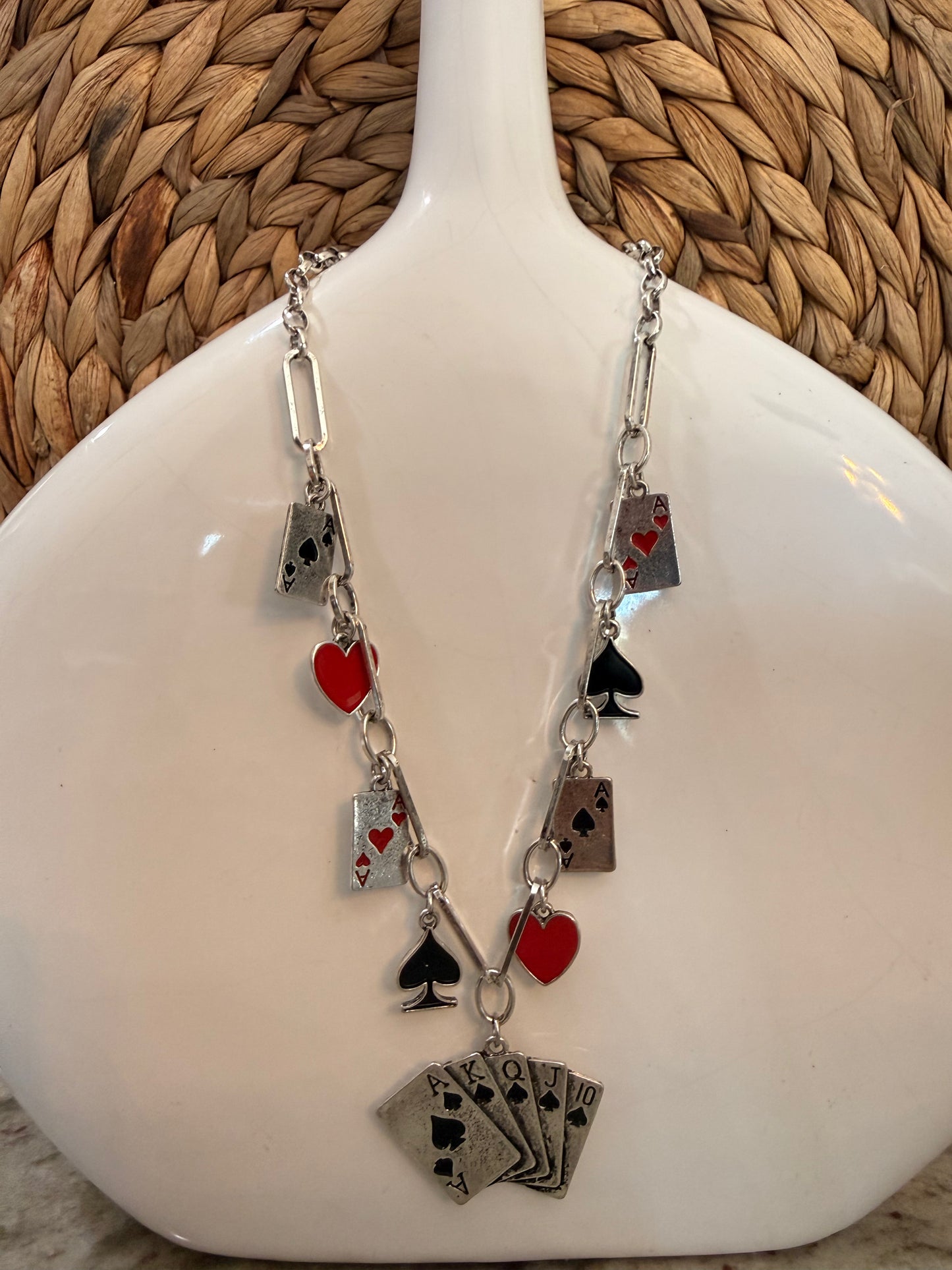 Playing Card Charm Necklace