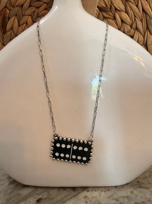 Black Domino Necklace