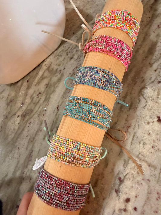 Tiny Rhinestone Bracelet Set