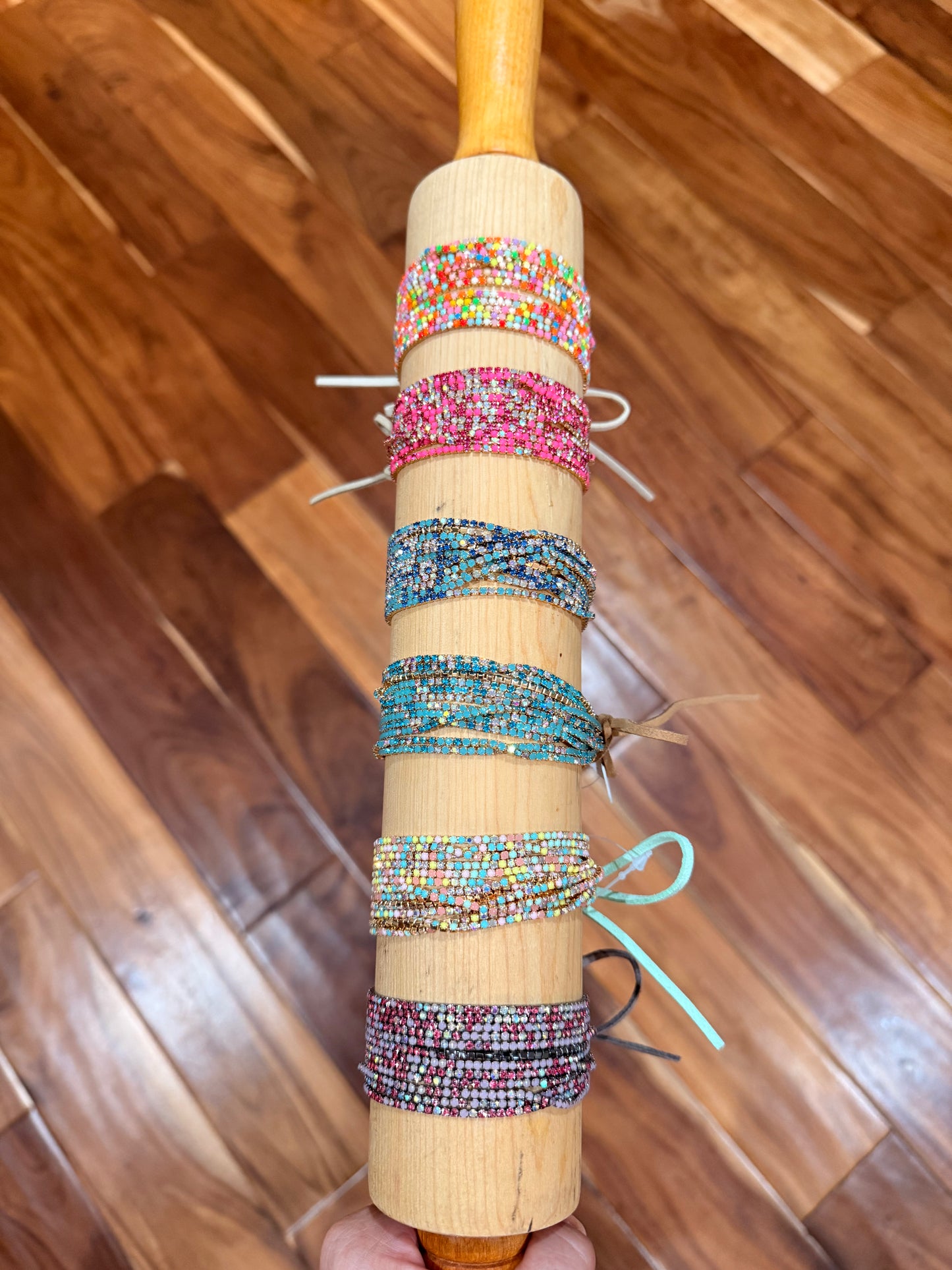 Tiny Rhinestone Bracelet Set