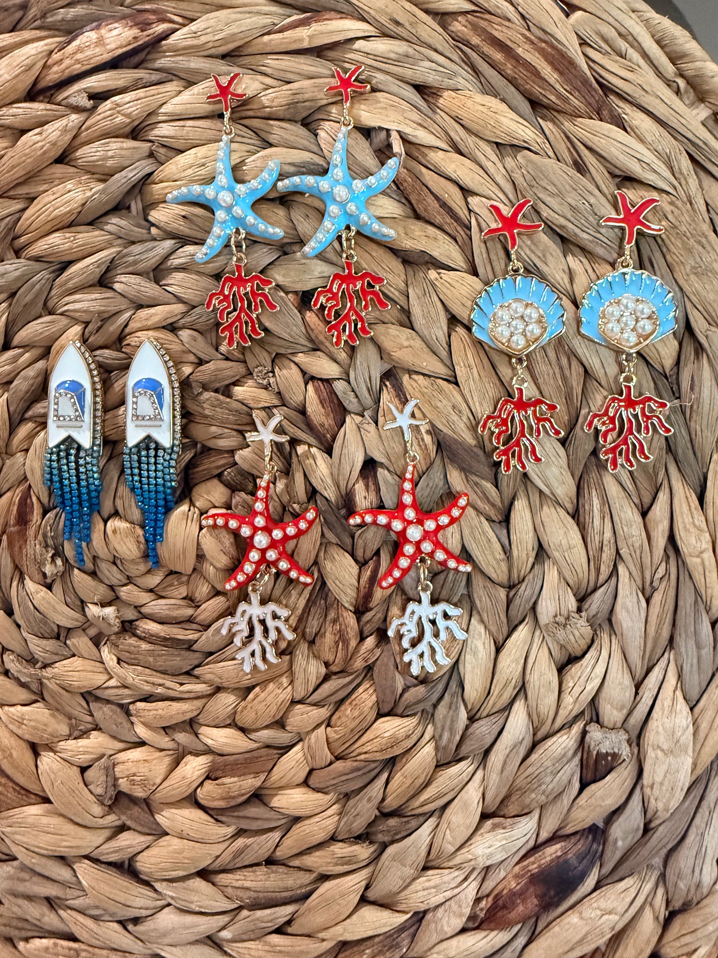 Sea Life for Me Enamel Earrings