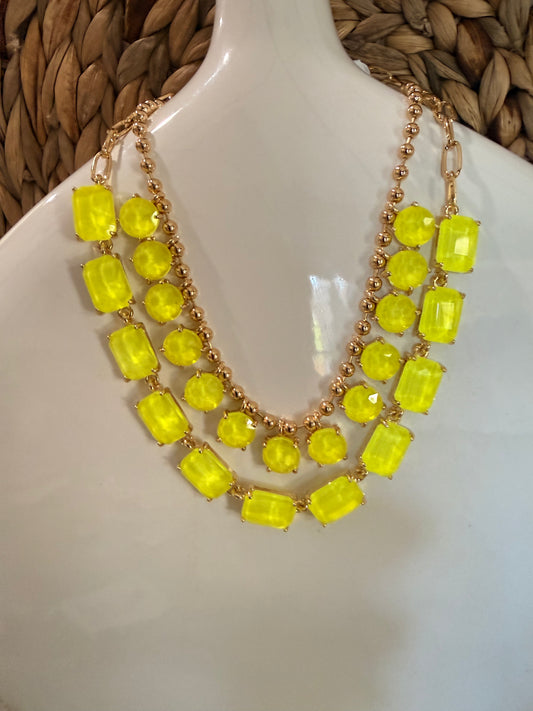 Neon Yellow Necklace