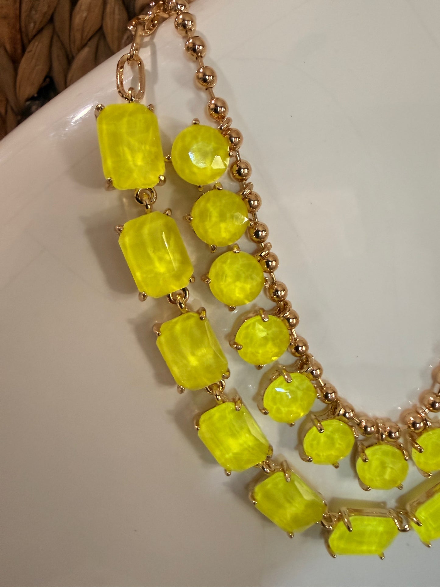 Neon Yellow Necklace