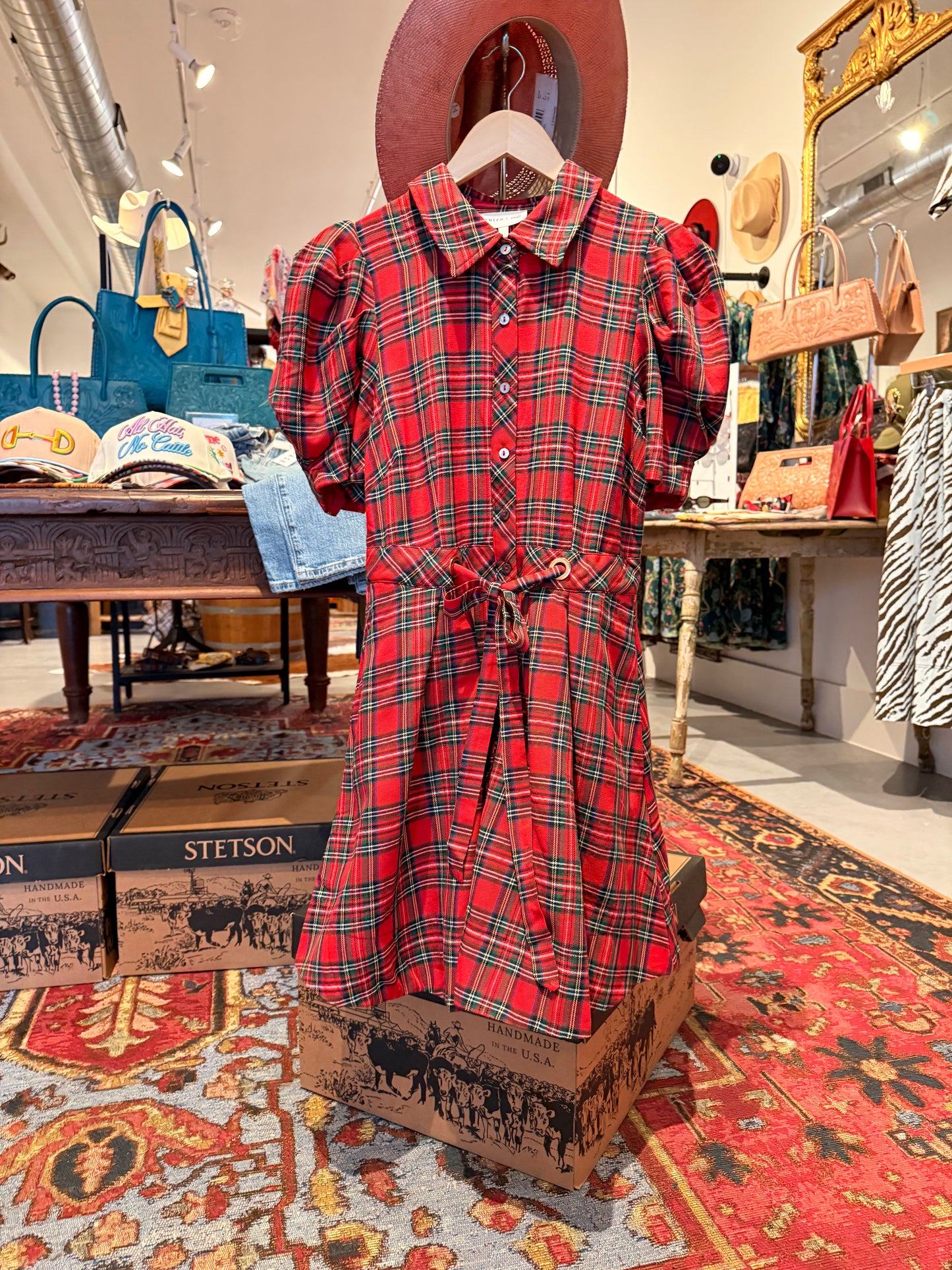 Red Tartan Mini Dress