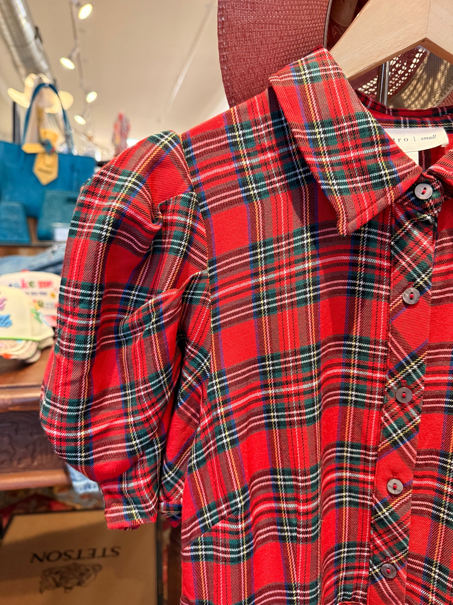 Red Tartan Mini Dress