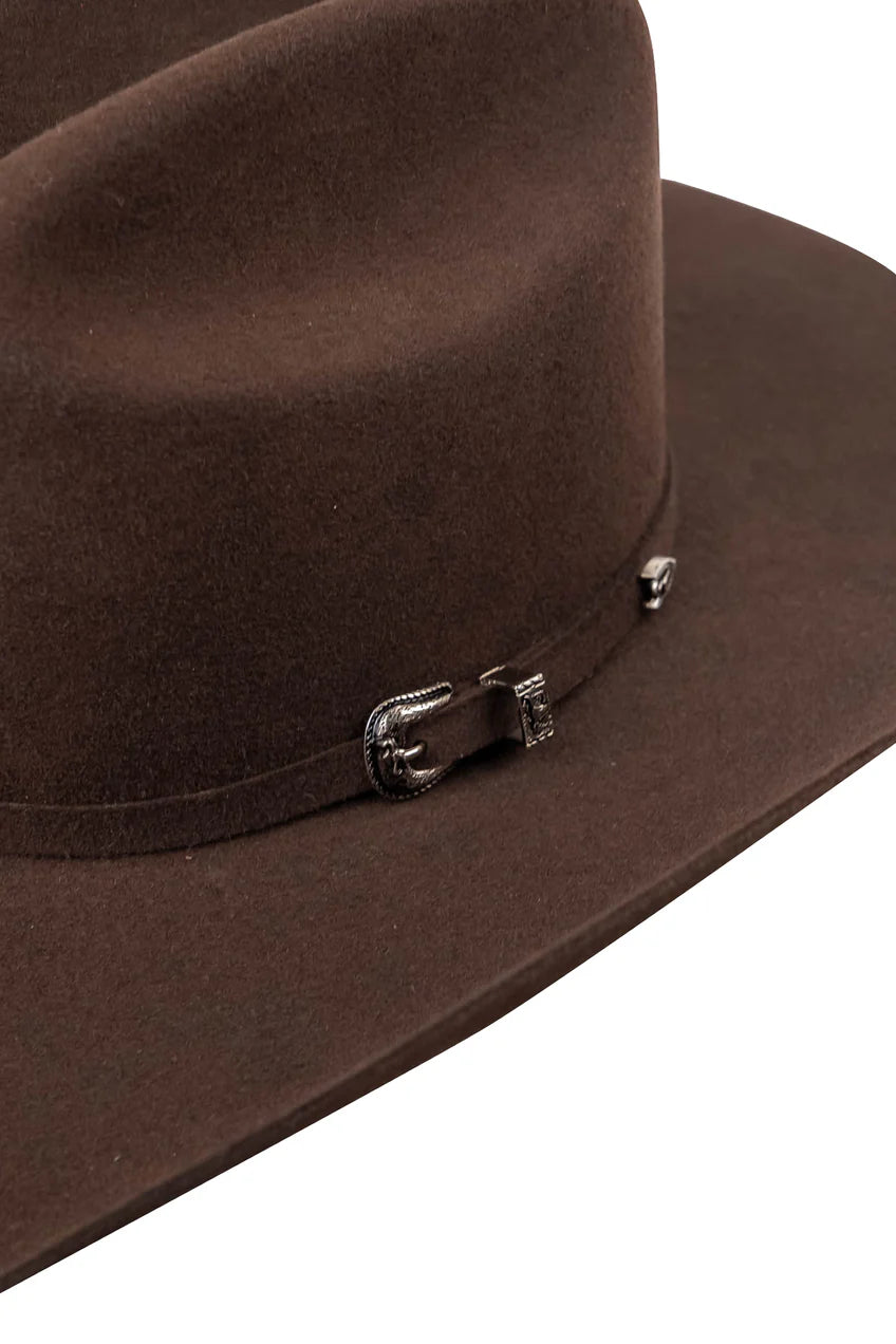 Chocolate Cattleman Wool Felt Hat