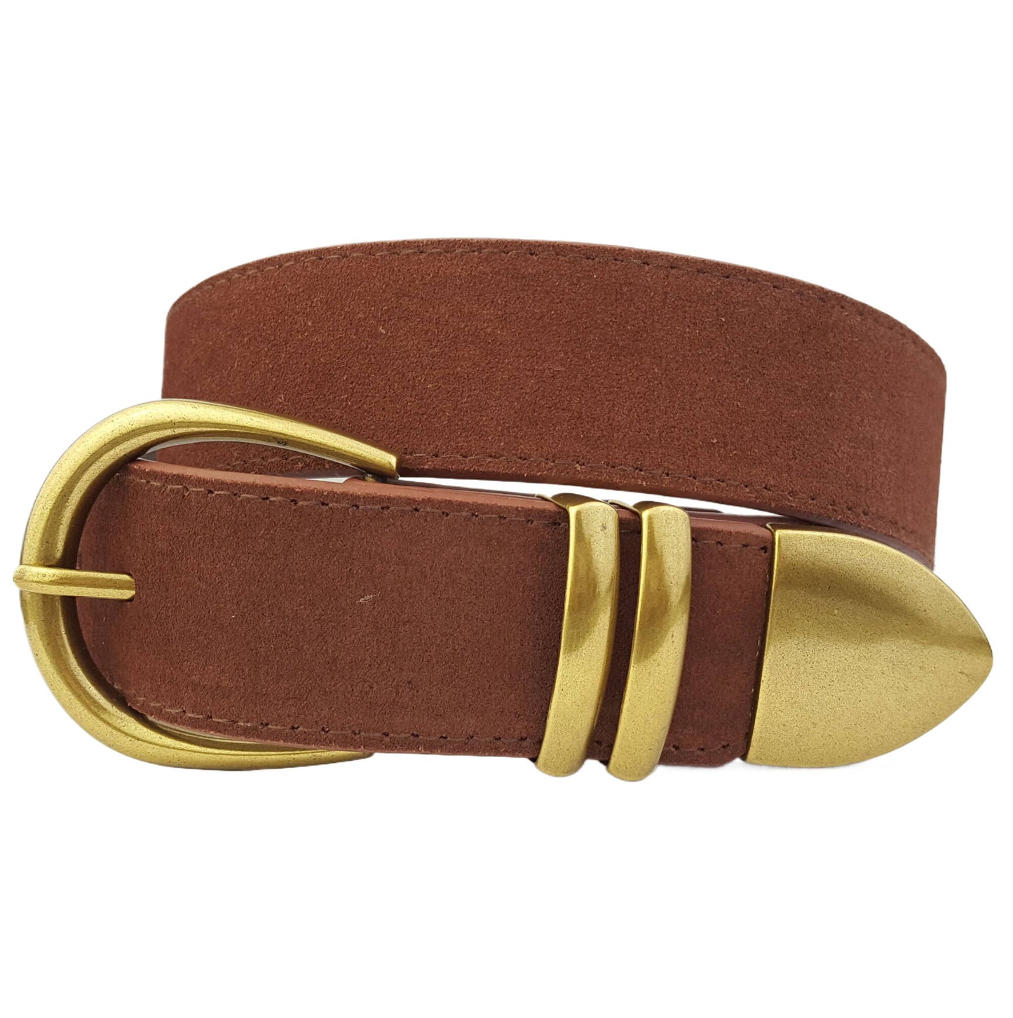 Sand Genuine Suede Leather Belt