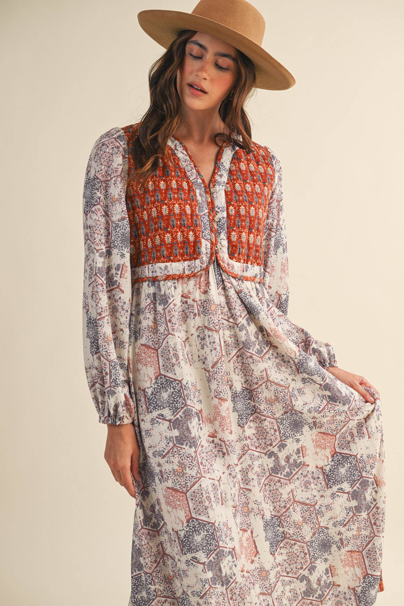 Quilted Vest Midi Dress