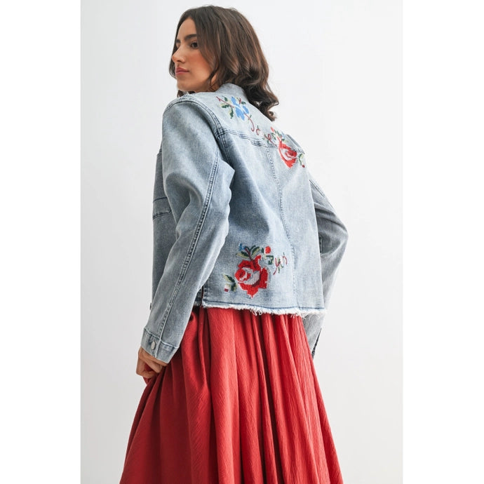 Embroidered Denim Jacket