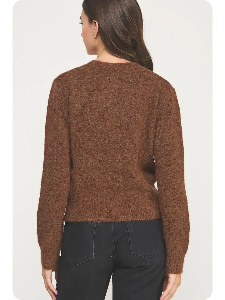 Multicolor Button Knit Cardigan