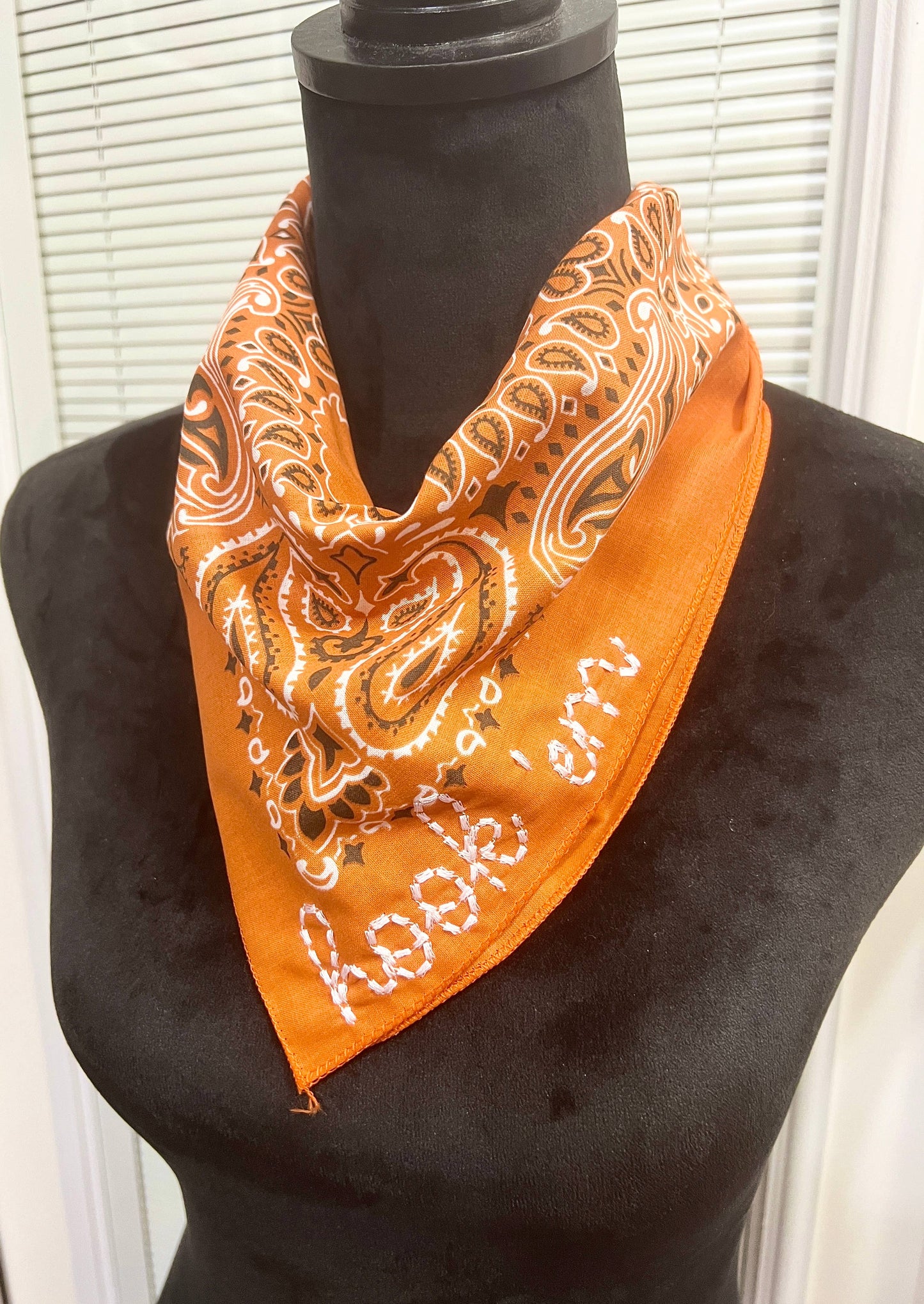 Hook 'Em Embroidered Bandana