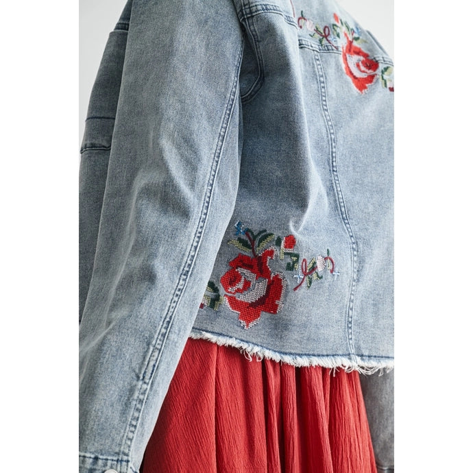 Embroidered Denim Jacket