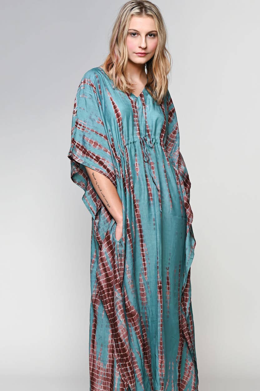 Shibori Caftans: Indigo & White