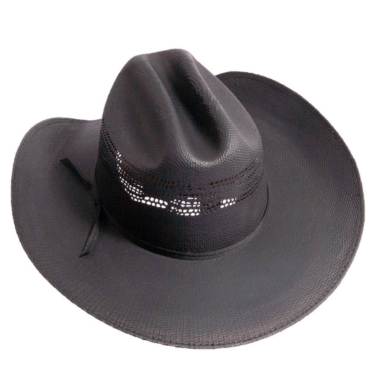 Black Bangora Straw Western Cowboy Hat - Style Bozeman