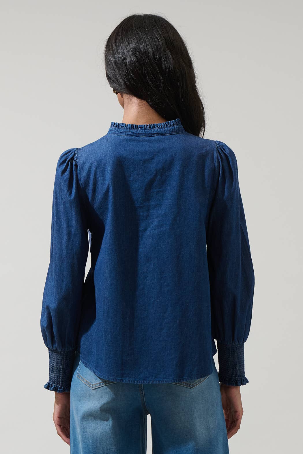 Haysville Denim Button Down Top