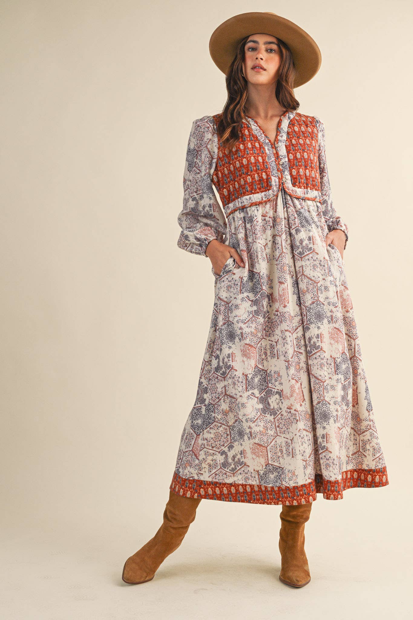 Quilted Vest Midi Dress