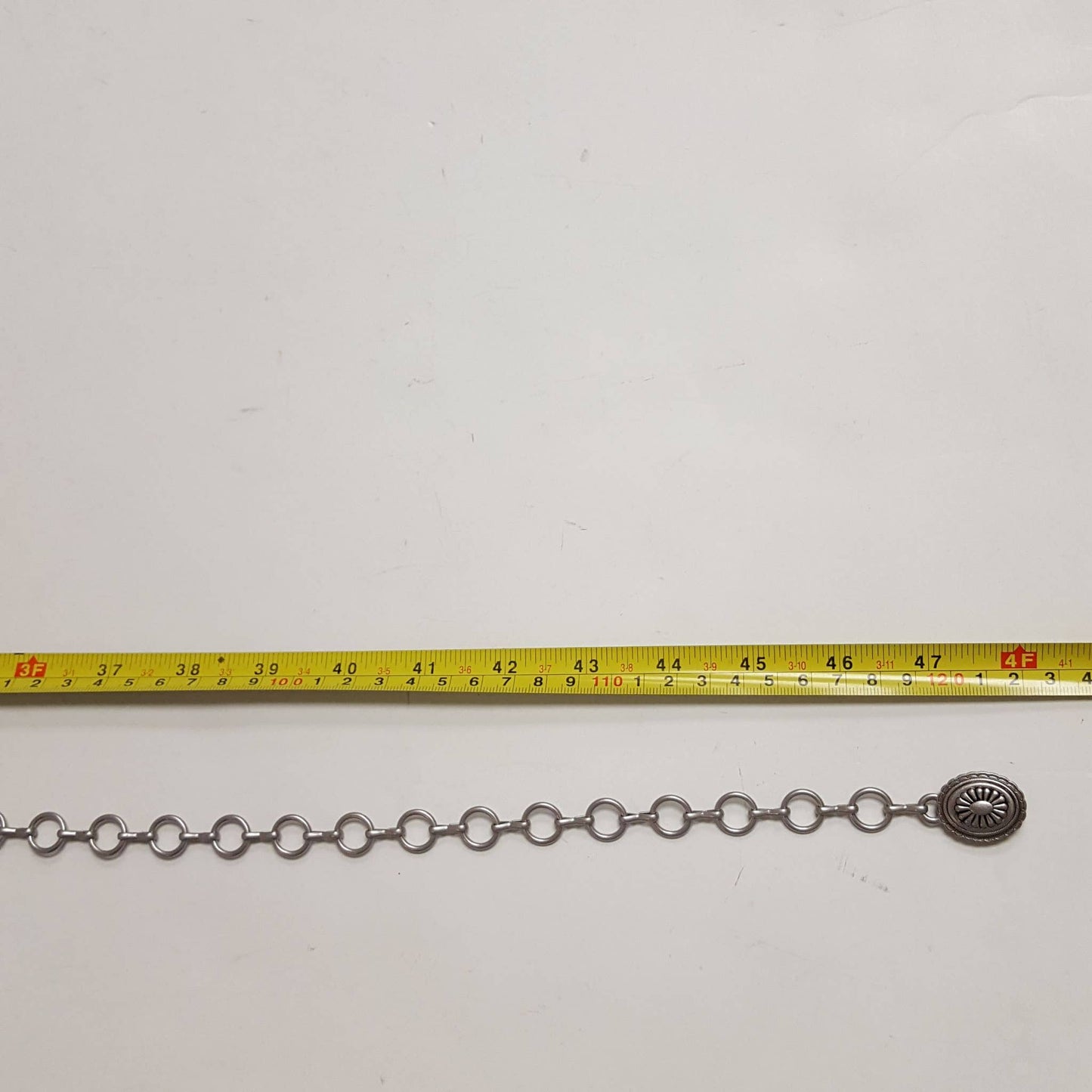 Copper Western Long Horn Concho Metal Chain Silver/Brass