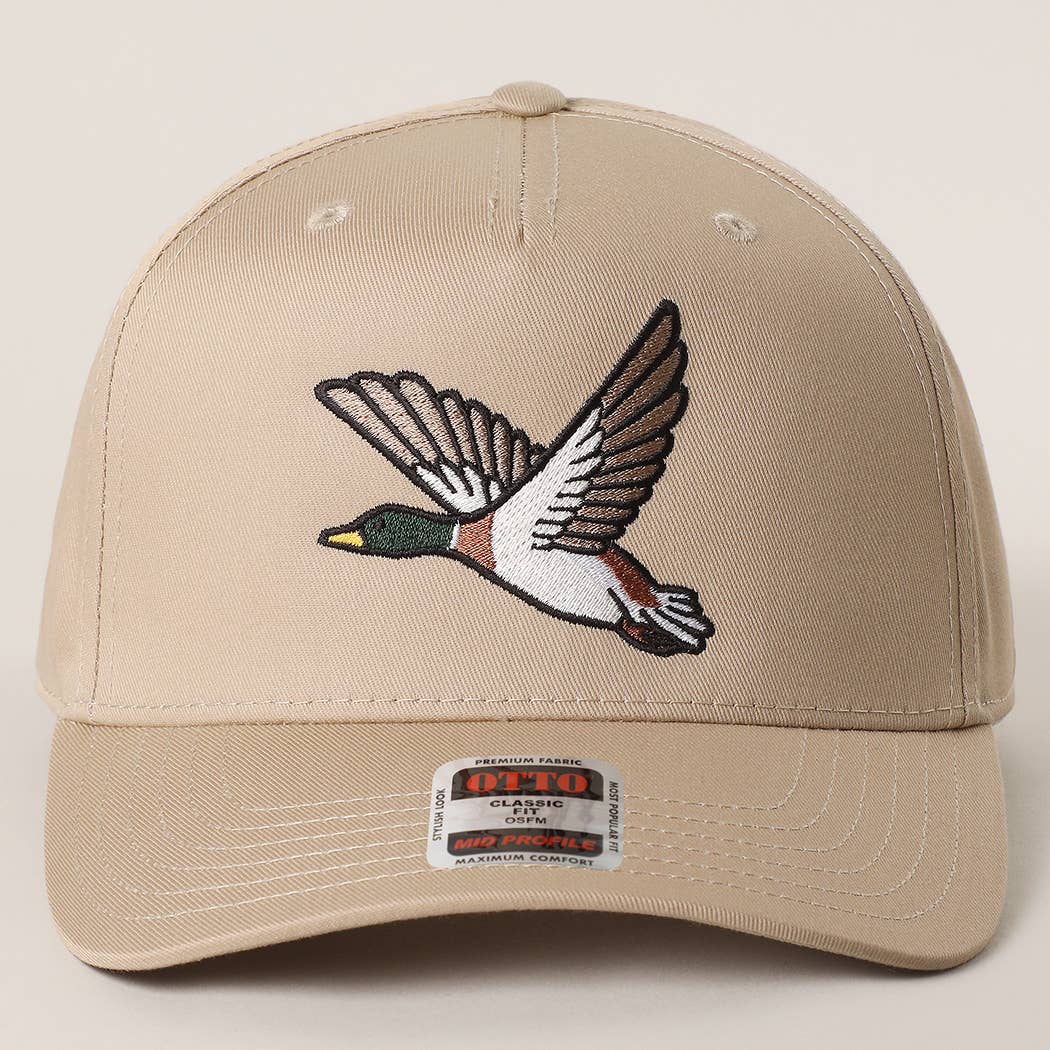 Flying Mallard Graphic Embroidered Trucker Hat : DKGRN/NATL / One Size