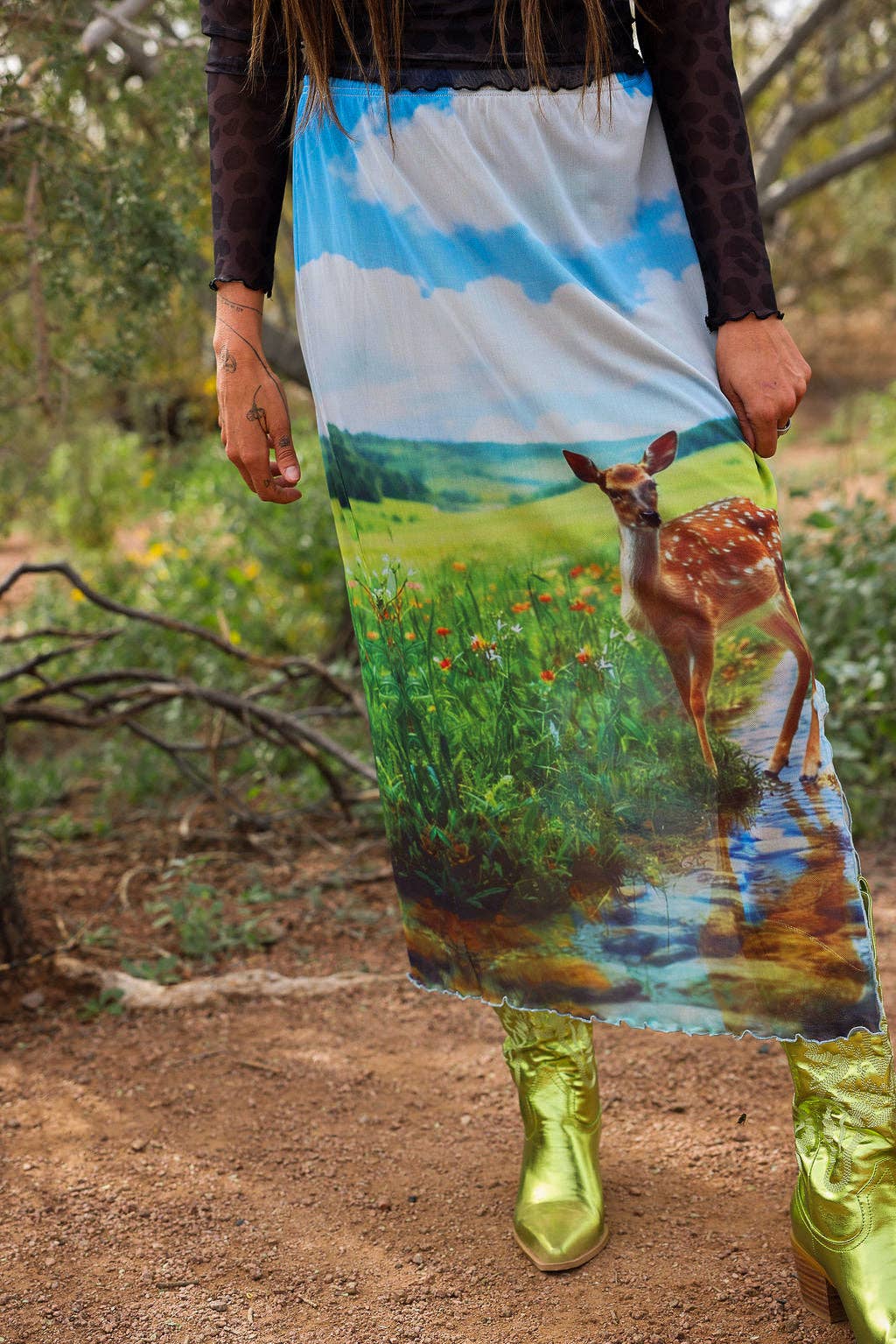 That's Cute Doe Mesh Skirt