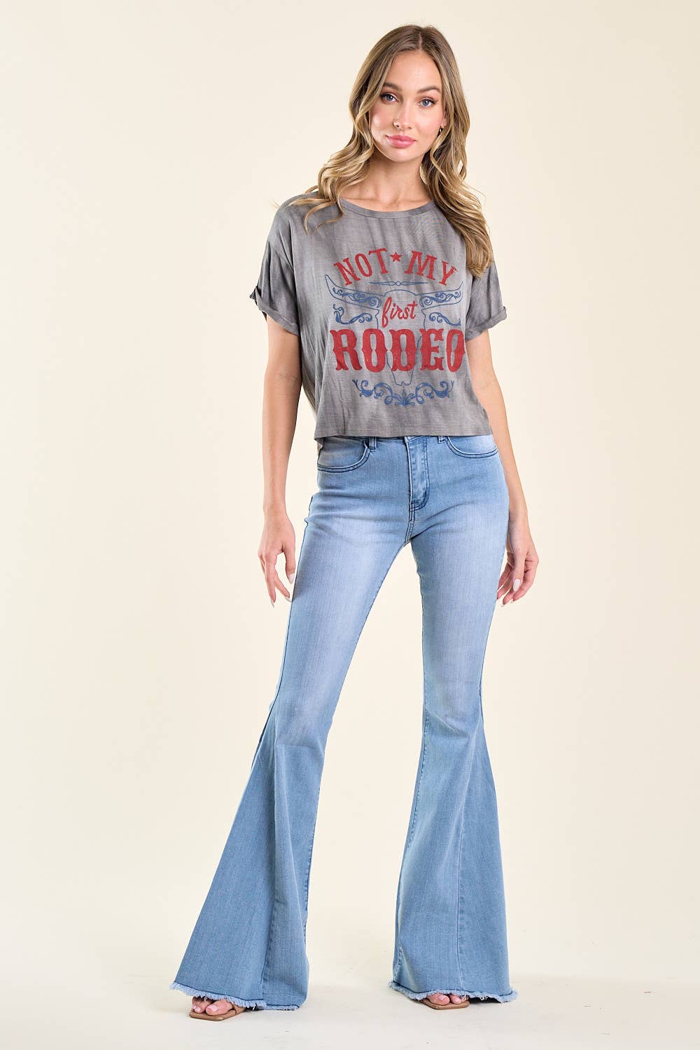 Charcoal Not My First Rodeo Graphic Tee