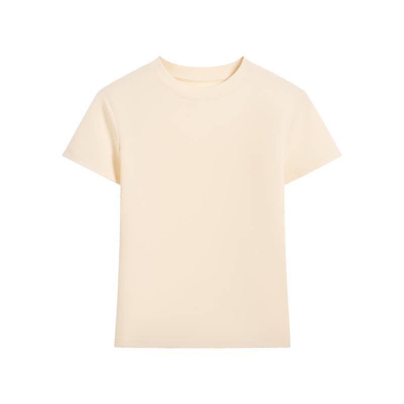 Beige Essential Crewneck Tee